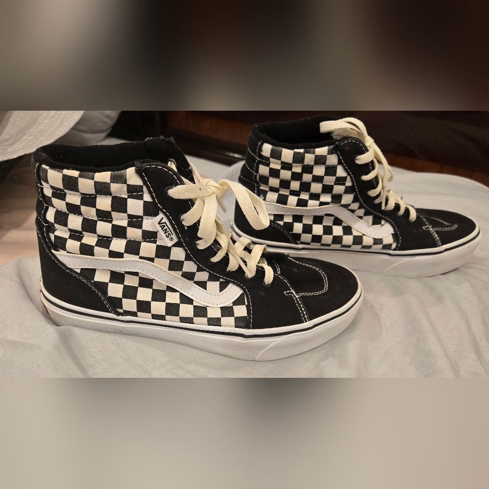 Vans Black and‎ White Checkered Sneakers